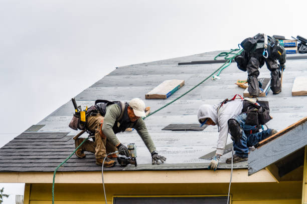 Professional Emergency Roof Repair technician working in Oakwood, OK